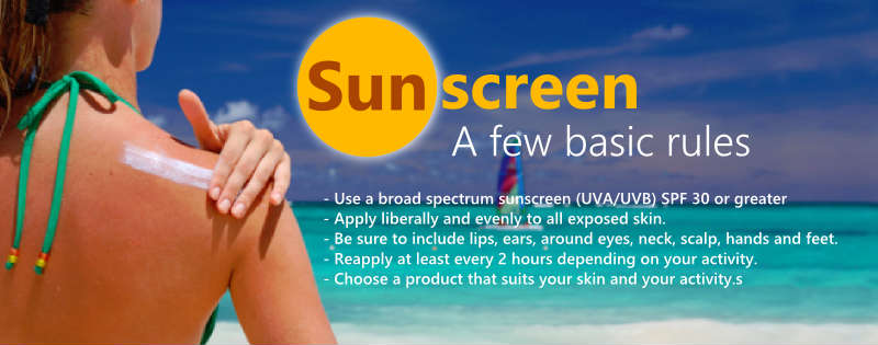 Sunscreen basic rules